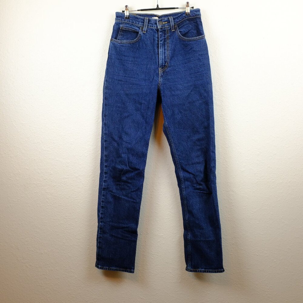 Levis denim 70's high rise straight jeans size 27